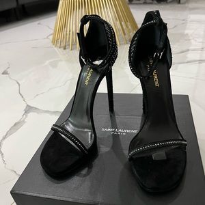 Saint Laurent Hells Nero/ Jet size 38.5 with original Box and dust Bag Like New